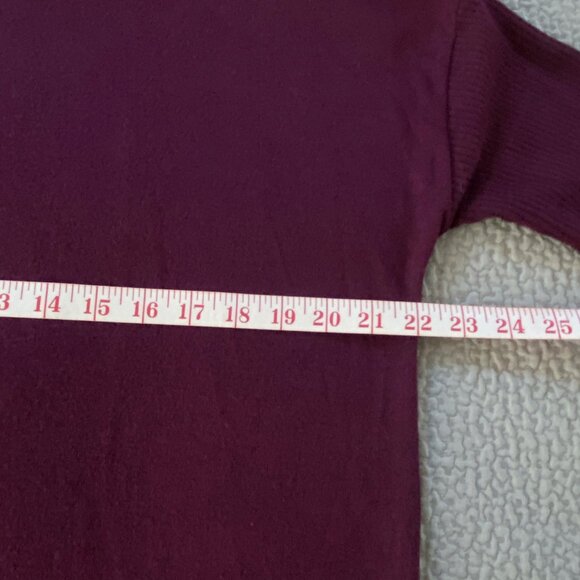 Buffalo David Bitton Womens Ribbed Sleeve Top - Burgundy - Picture 4 of 8